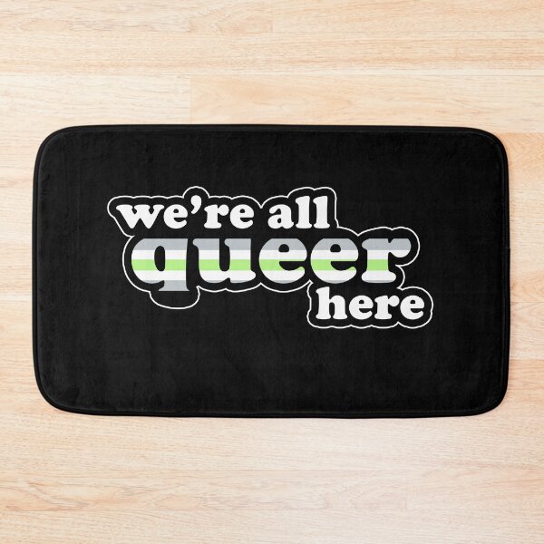 Item preview, We're All Queer Here Agender Pride Retro Outline Design designed and sold by Bumblefuzzies.