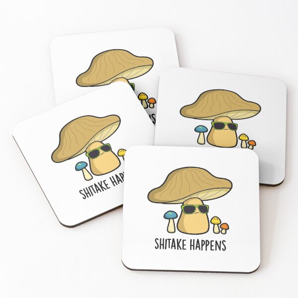Item preview, Shitake Happens Funny Mushroom Puns  designed and sold by punnybone.