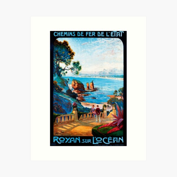 Item preview, Royan sur L'Ocean, French Travel Poster designed and sold by paulrommer.
