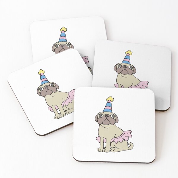 Item preview, Female Pug Birthday Celebration designed and sold by line-on-line.
