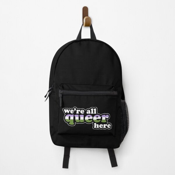 Item preview, We're All Queer Here Genderqueer Pride Retro Outline Design designed and sold by Bumblefuzzies.