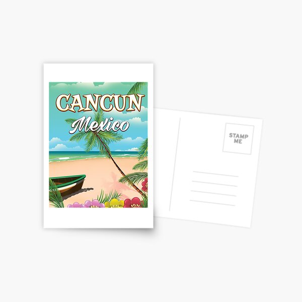 Cancun Mexico beach poster Postcard