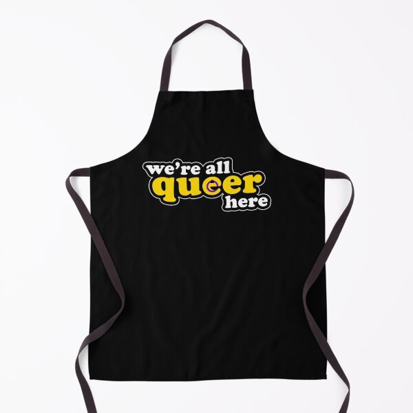 Item preview, We're All Queer Here Intersex Pride Retro Outline Design designed and sold by Bumblefuzzies.