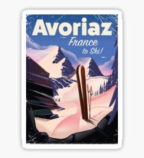 Avoriaz, French Ski travel poster Sticker