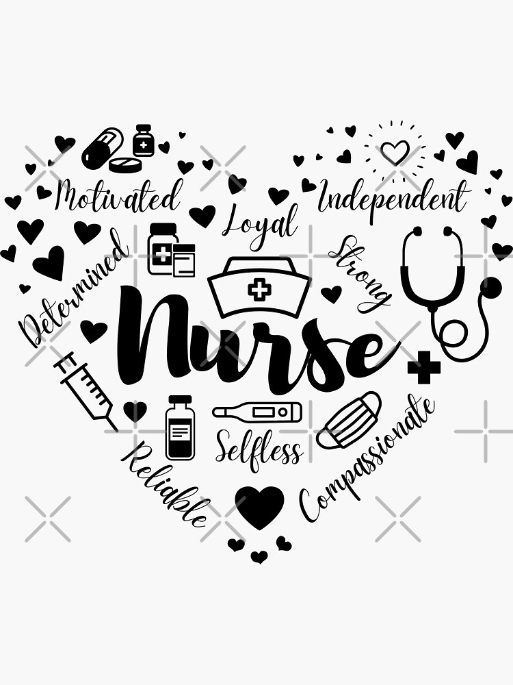 I Love Being A Nurse Heart White