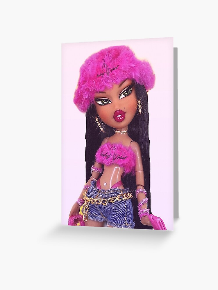 Y2k Aesthetic Pink Bratz Doll Greeting Card by Price Kevin