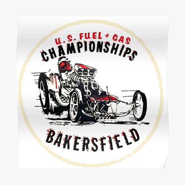 FUEL & GAS CHAMPIONSHIPS 1966 BAKERSFIELD. Vintage Race T-shirt US 