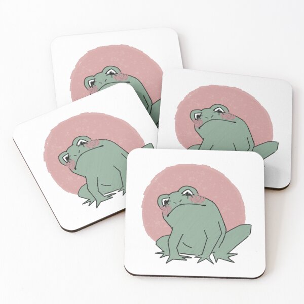 Item preview, curious frog (pink) designed and sold by sanfrankiecisco.