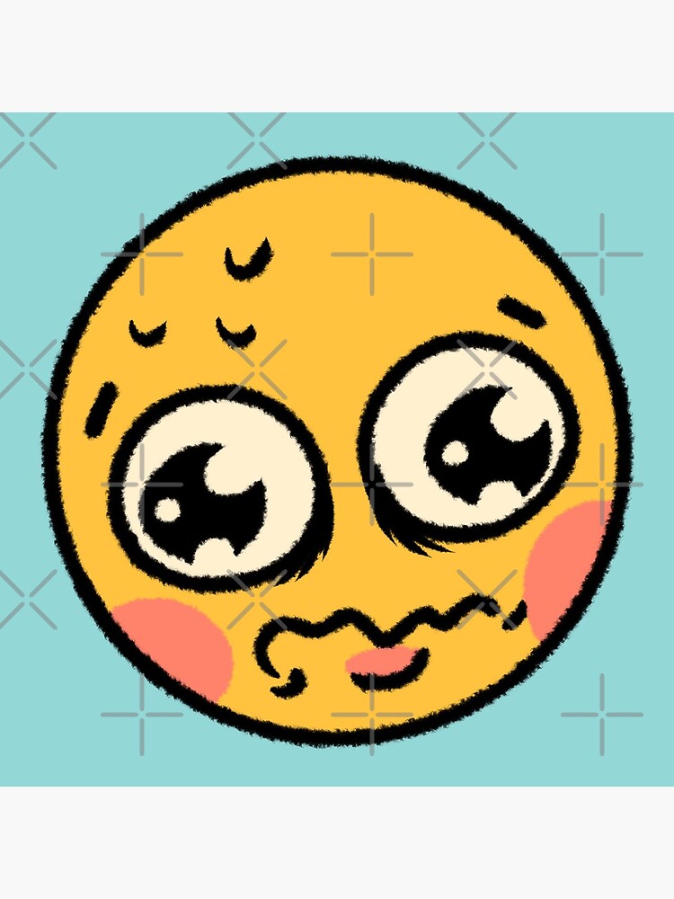 Cursed Stressed Emoji Sticker for Sale by LLFits