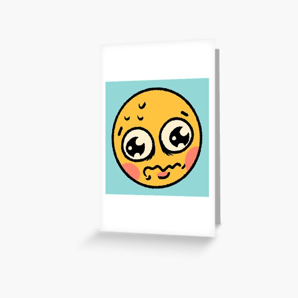 Blushing cursed emoji Sticker for Sale by Shred-Lettuce