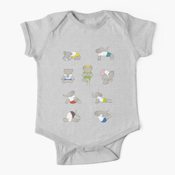 Yoga Babar pour les éléphants Body manches courtes