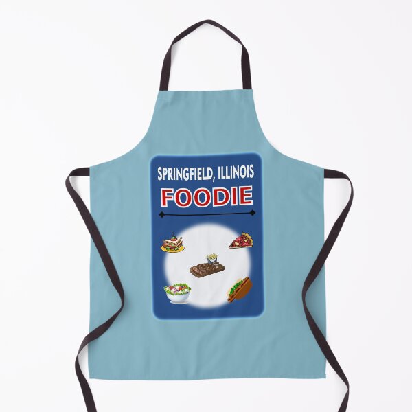 Item preview, Springfield, Illinois - Foodie - Fondo azul claro designed and sold by ThisNThatImages.