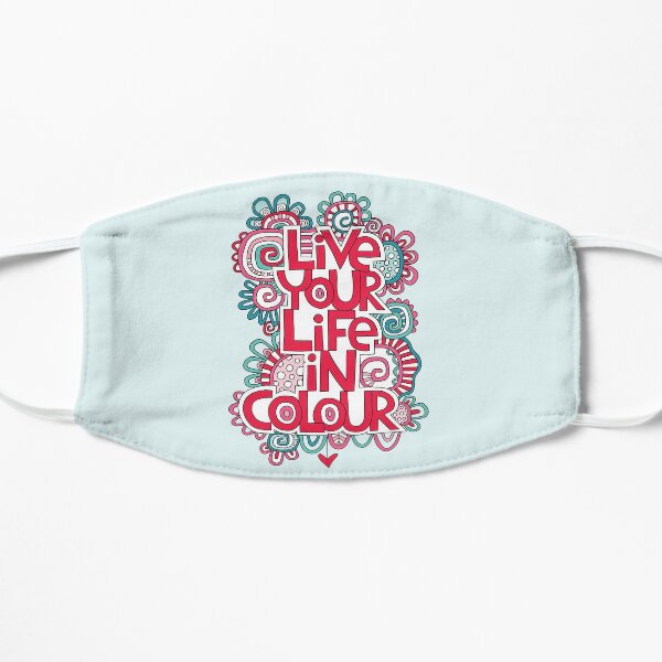 Live Your Life in Colour Flat Mask