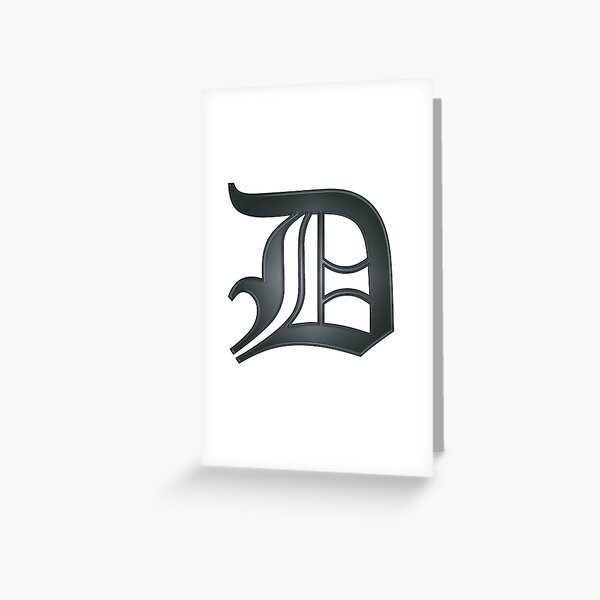 Artikel-Vorschau von Altes englisches D im silbernen und schwarzen Vektorentwurf, designt und verkauft von Velered Designs ⚜️.