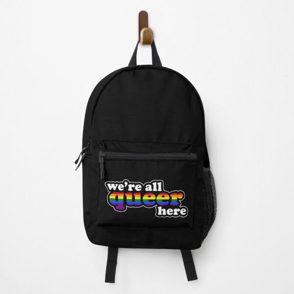 Item preview, We're All Queer Here Pride Retro Outline Design designed and sold by Bumblefuzzies.