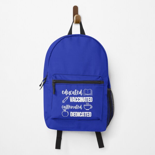 Item preview, educated vaccinated caffeinated dedicated teacher designed and sold by Hey-Nice-Shirt.
