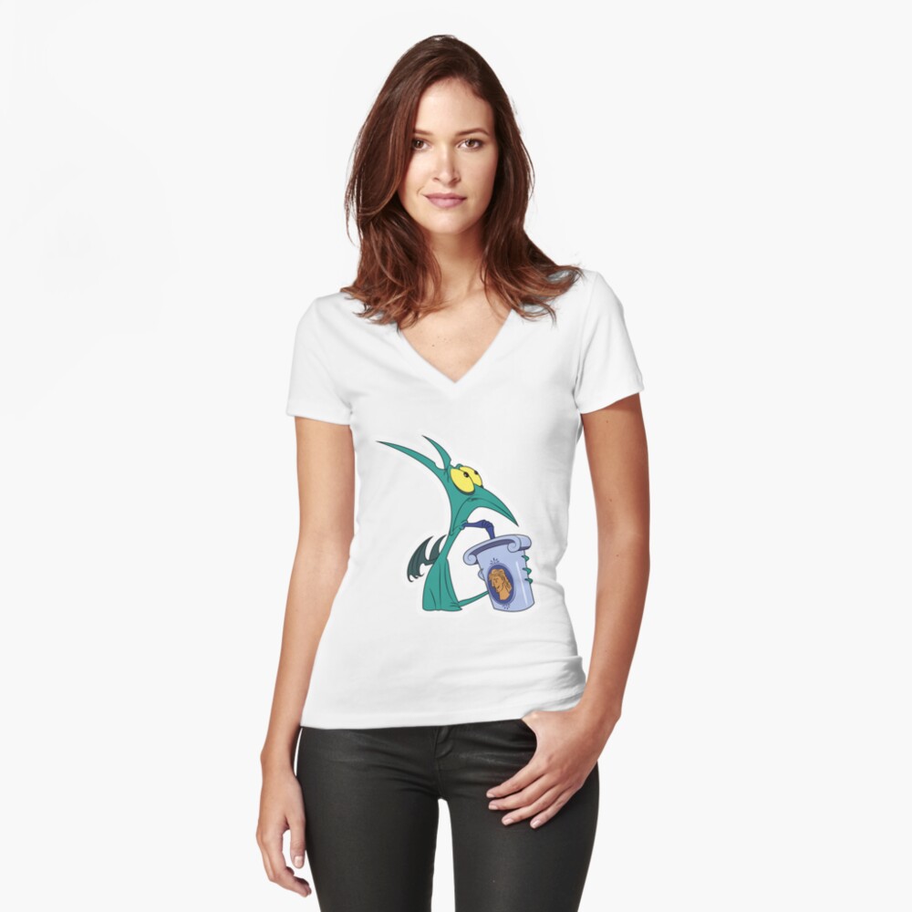 Item preview, Fitted V-Neck T-Shirt designed and sold by momenus.