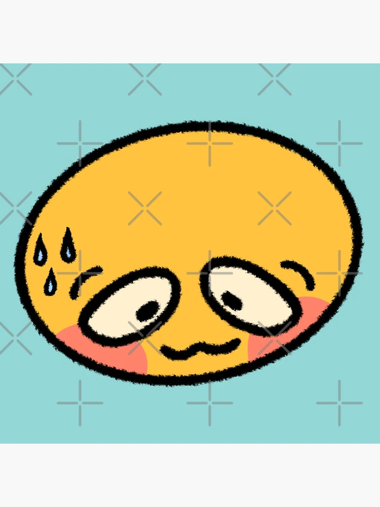 Cursed Stressed Blushing Emoji Greeting Card for Sale by Goath