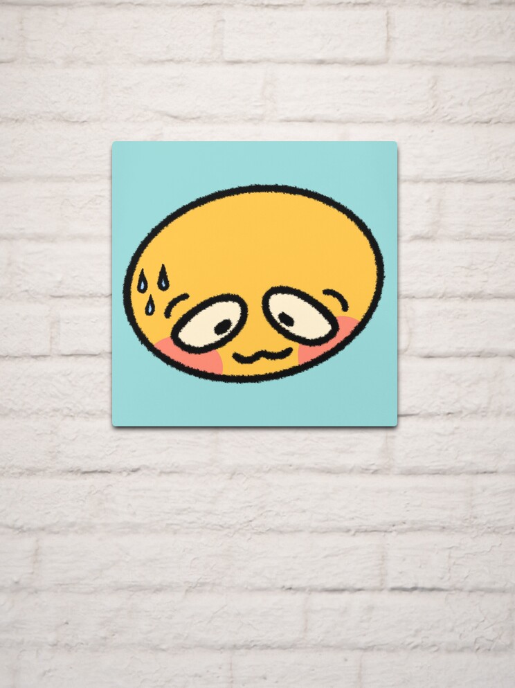 Blushing cursed emoji Sticker for Sale by Shred-Lettuce
