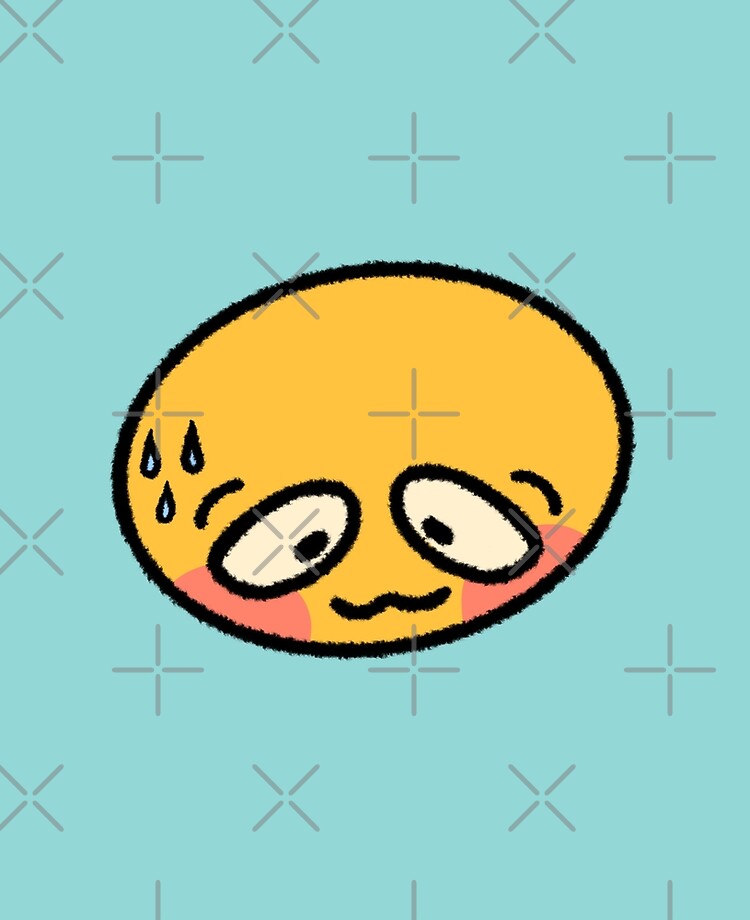 Blushing cursed emoji Sticker for Sale by Shred-Lettuce