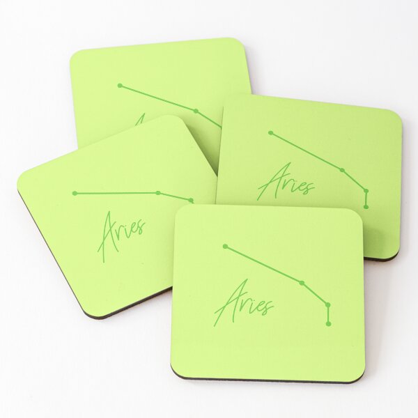 Item preview, Aries Zodiac Sign in Green designed and sold by tinyteacups.