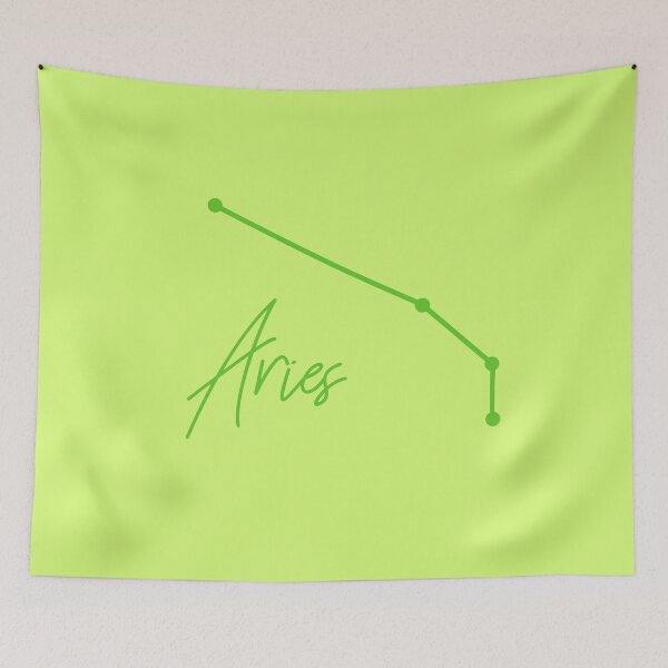 Item preview, Aries Zodiac Sign in Green designed and sold by tinyteacups.