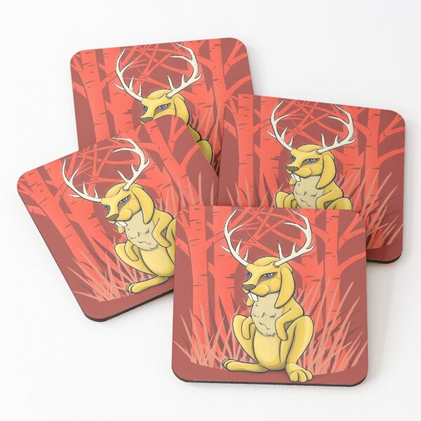 Item preview, Jackelope in a red forest designed and sold by rixify.