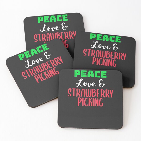 Item preview, Peace Love And Strawberry Picking Fruit Picking Gift designed and sold by EricJP.