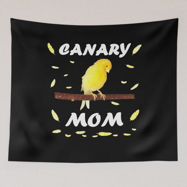 Item preview, yellow canary mum mom mum bird with feathers designed and sold by Denis Rösler.