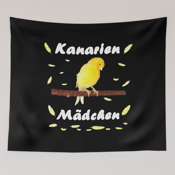 Item preview, yellow canary girl bird with feathers designed and sold by Denis Rösler.