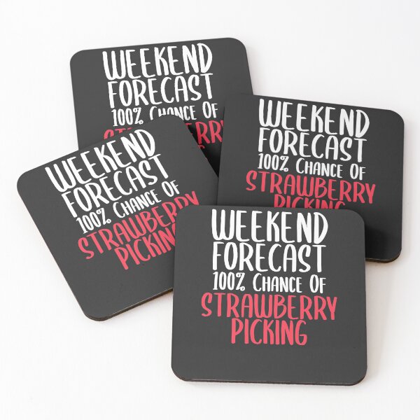 Item preview, Weekend Forecast 100% Chance Of Strawberry Picking Fruit Picking Gift designed and sold by EricJP.