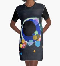 Abstract Kandinsky Painting black and blue Graphic T-Shirt Dress