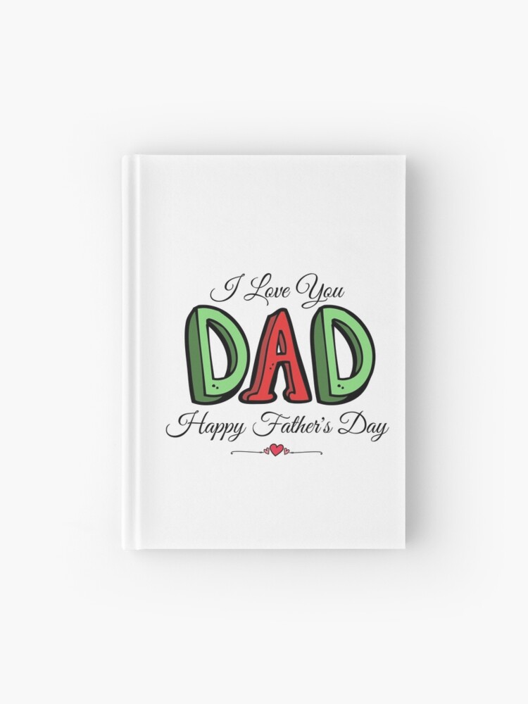 Cuaderno de tapa dura «Te amo papá Feliz Día del Padre, Feliz Día del Padres,  Feliz Día del Padre, Padrino Pun Gift,» de prteacool | Redbubble