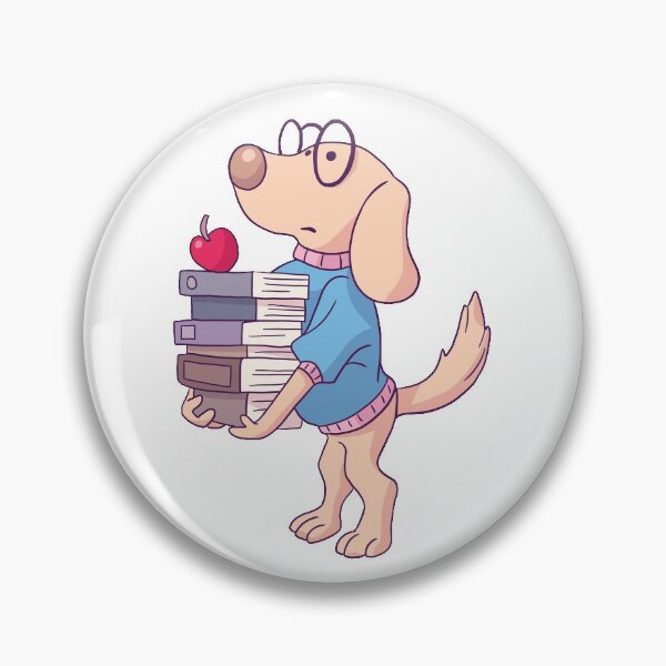 Item preview, Dog with textbooks designed and sold by line-on-line.
