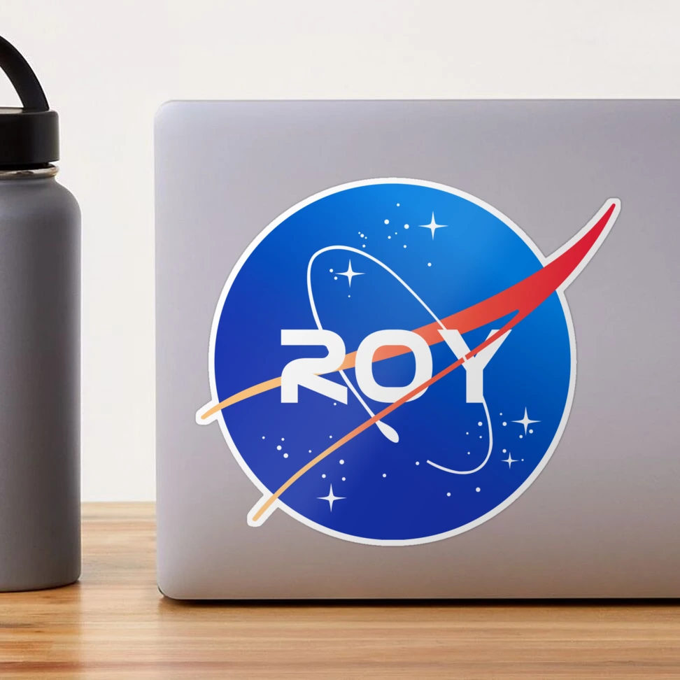 Pegatina for Sale con la obra «Nombre personalizado logotipo de la NASA -  Roy» de SappEContent