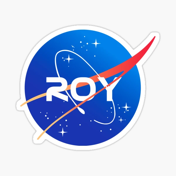 Custom Name Nasa logo - Roy | Sticker