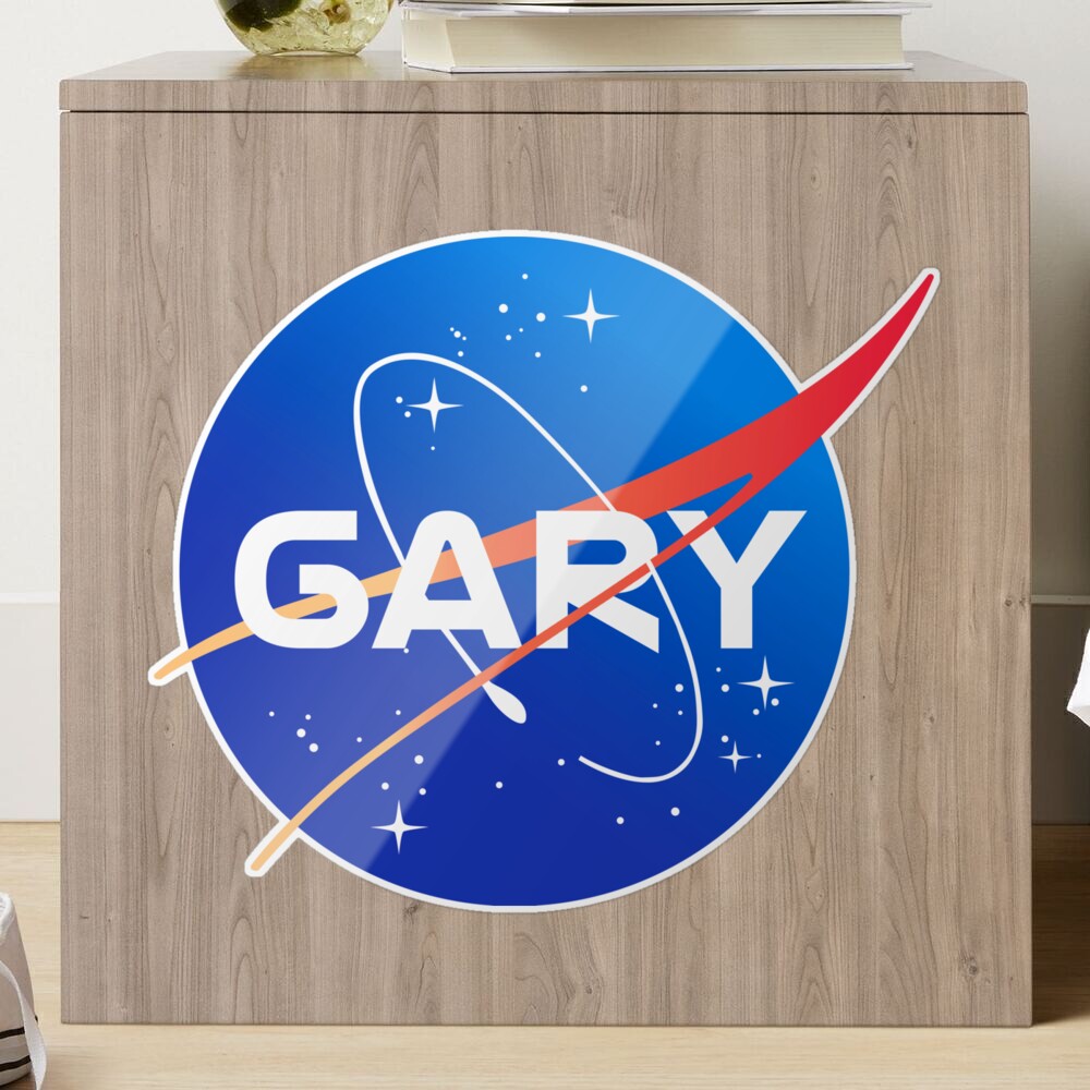 Pegatina for Sale con la obra «Nombre personalizado logotipo de la NASA -  Gary» de SappEContent