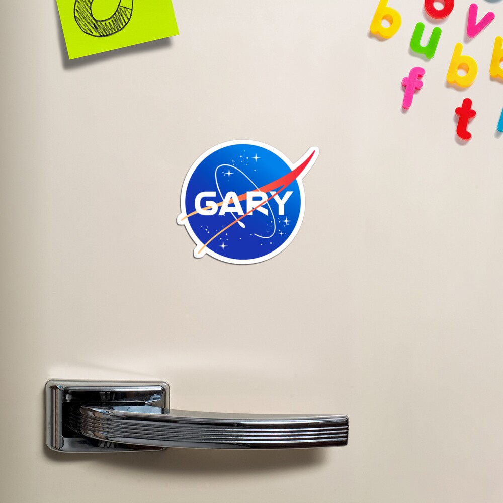 Pegatina for Sale con la obra «Nombre personalizado logotipo de la NASA -  Gary» de SappEContent