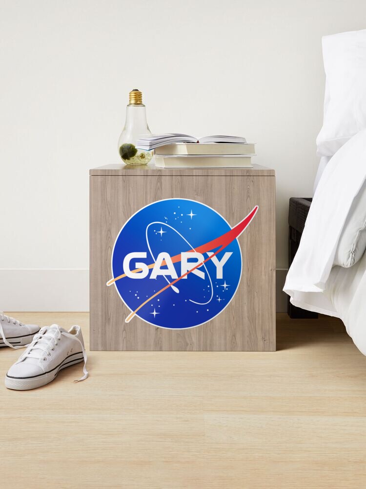 Pegatina for Sale con la obra «Nombre personalizado logotipo de la NASA -  Gary» de SappEContent