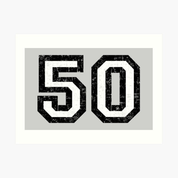 number 50 vintage 50th birthday anniversary art print by theshirtshops redbubble