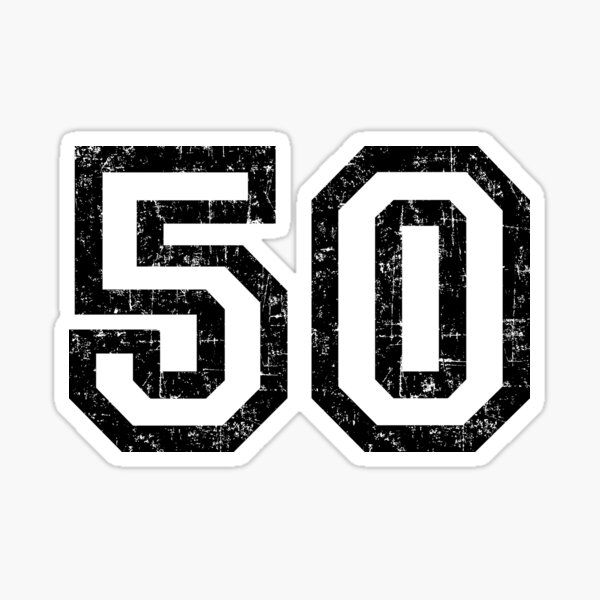 Archeoloog Gemakkelijk Strikt Number 50 (vintage black and white) 50th birthday" Sticker for Sale by  theshirtshops | Redbubble