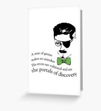 James Joyce Ulysses man of genius Greeting Card
