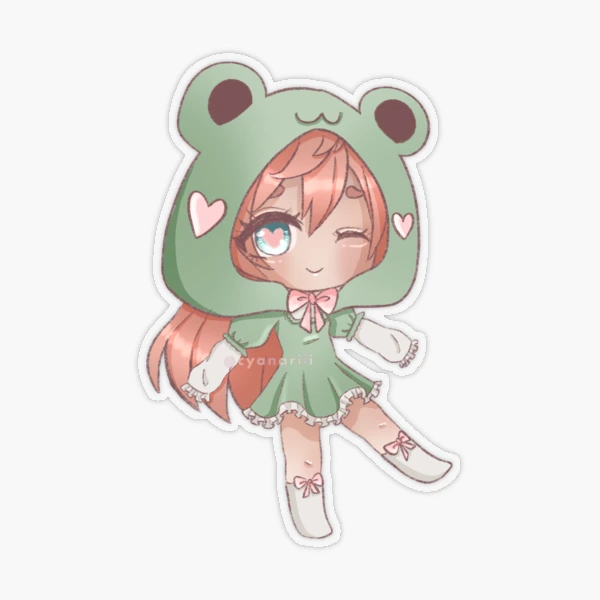 Cute Anime Girl - Gacha Edit Sticker for Sale by BambooBanana