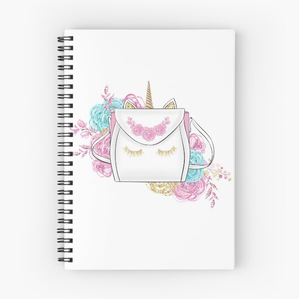 Item preview, Unicorn fashion bag and flowers illustration designed and sold by Lalanacliparts.
