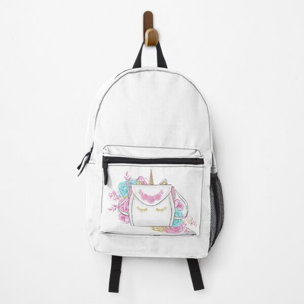 Item preview, Unicorn fashion bag and flowers illustration designed and sold by Lalanacliparts.