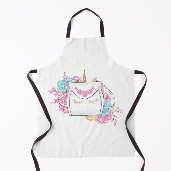 Item preview, Unicorn fashion bag and flowers illustration designed and sold by Lalanacliparts.