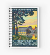Chenonceaux, French Travel Poster Spiral Notebook