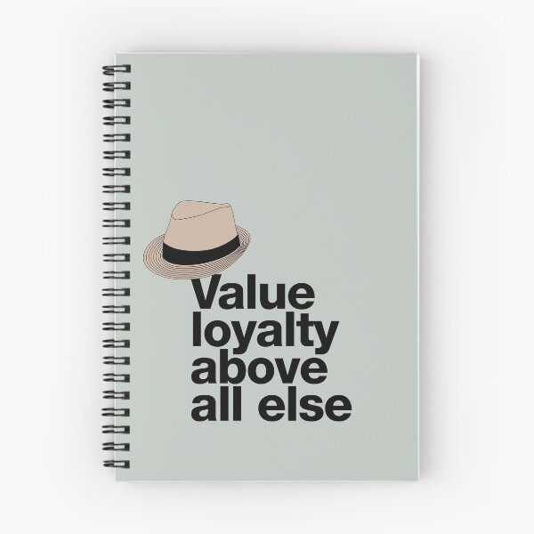 Item preview, If in doubt quote Raymond Reddington: "Value loyalty above all else" quote with a fedora hat designed and sold by TrueType.