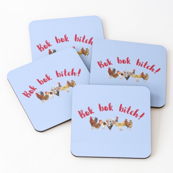 Item preview, Bok Bok Bitch -Crazy Rich Asians Chickens Design in Red Text designed and sold by katiekendall.