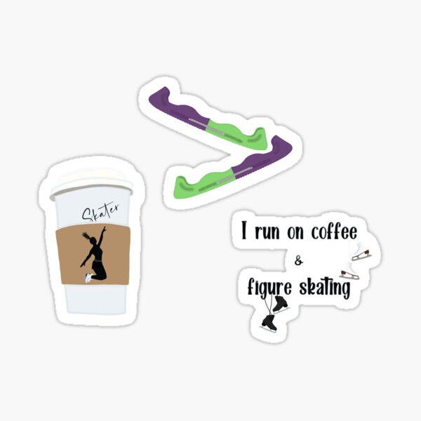 Item preview, Skating & coffee sticker trio pack  designed and sold by evangelineonice.